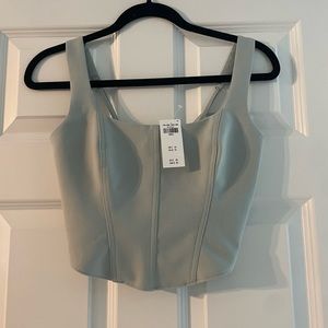 Abercrombie and Fitch scoop neck corset top size small.